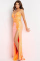 Jovani - 1012 Sequin Prom Gown with V-Neck - Prom