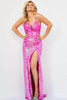 Jovani - 1012 Sequin Prom Gown with V-Neck - Prom