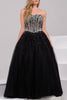 Jovani 1332 - Bedazzled Strapless A-Line Gown with Sweetheart Corset - Prom