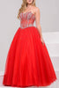 Jovani 1332 - Bedazzled Strapless A-Line Gown with Sweetheart Corset - Prom