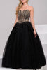 Jovani 1332 - Bedazzled Strapless A-Line Gown with Sweetheart Corset - Prom