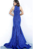 Jovani 1354 - High Neck Sleeveless Mermaid Gown in Stretch Glitter - Prom