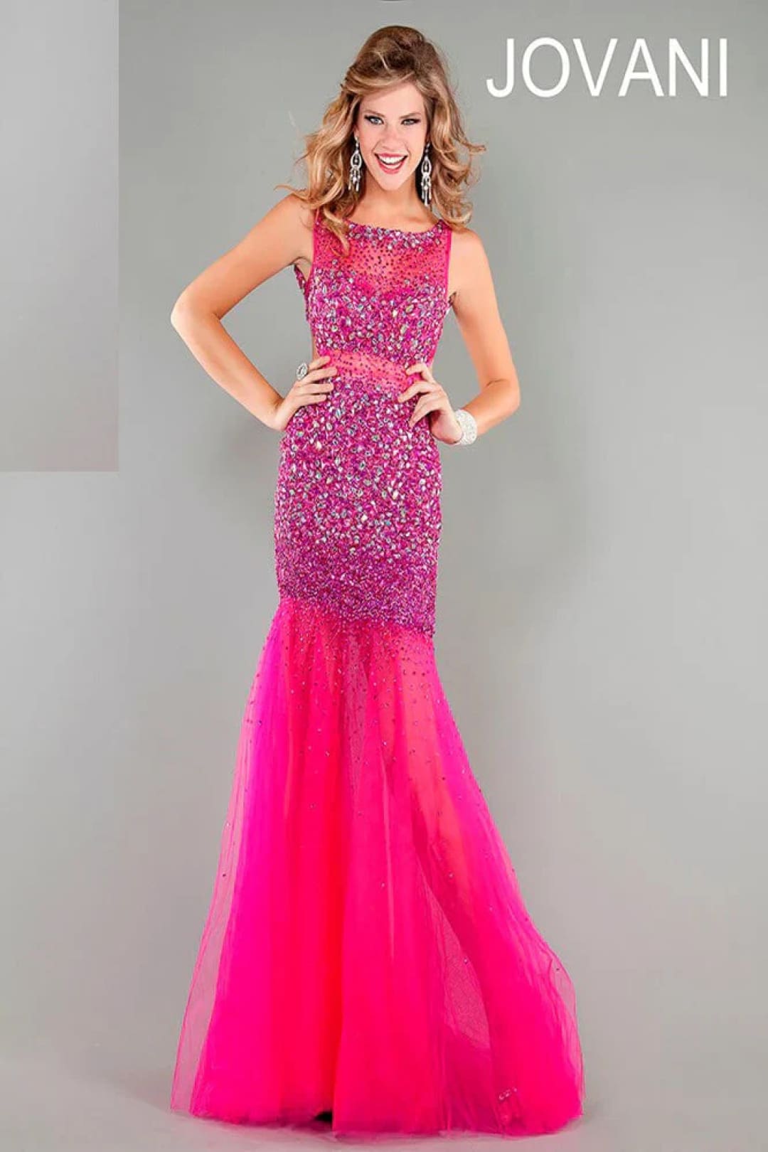 Jovani 171100 - Stunning Beaded Prom Dress with Cutout Back - Prom