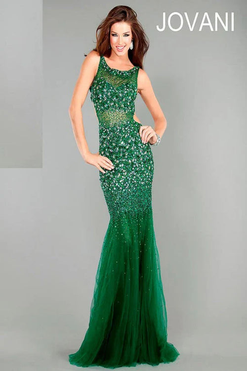 Jovani 171100 - Stunning Beaded Prom Dress with Cutout Back - Prom