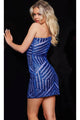 Jovani - 220610 Sequin Homecoming Dress with Long Sleeves - Prom