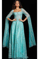 Jovani 220710 - Detachable Sleeve Sheath Evening Gown - Prom