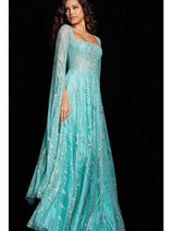 Jovani 220710 - Detachable Sleeve Sheath Evening Gown