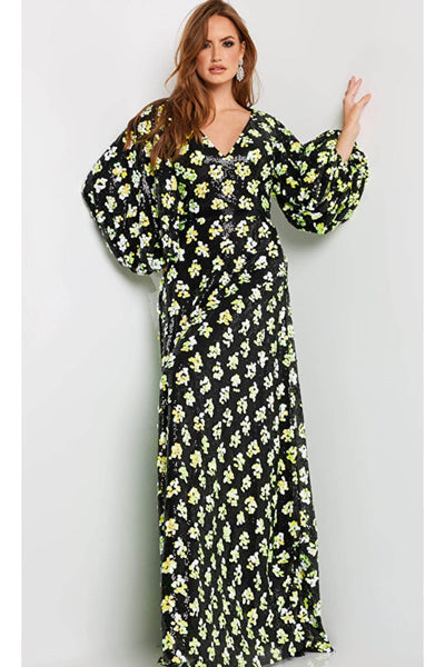 Jovani 220770 - Sheer Sheath Dress with Beaded Embellishments - Prom