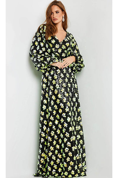 Jovani 220770 - Sheer Sheath Dress with Beaded Embellishments - Prom