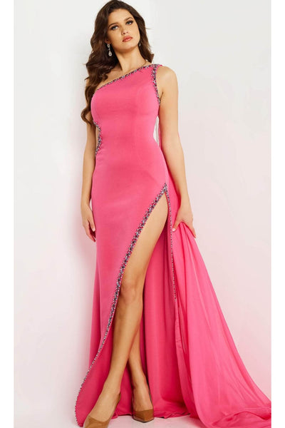 Jovani 22222 - Beaded Trim Sheath Evening Gown - Prom