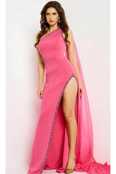 Jovani 22222 - Beaded Trim Sheath Evening Gown - Prom