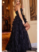 Jovani 22226 - Strapless Tiered A-Line Prom Gown