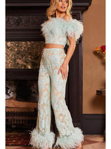 Jovani 22350 - Two-Piece Pant Suit with Tailored Jacket
