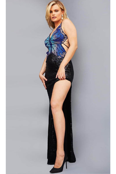 Jovani 22521 - Enchanting Butterfly Sequin Prom Dress - Prom