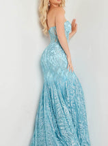 Jovani 22601 - Glittering Strapless Prom Gown