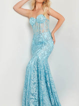 Jovani 22601 - Glittering Strapless Prom Gown