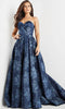 Jovani 22792 - Strapless Pleated Evening Dress - Prom