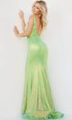 Jovani - 22824 Prom Gown with Sequined Plunging V-Neck - Prom