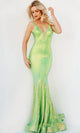 Jovani - 22824 Prom Gown with Sequined Plunging V-Neck - Prom
