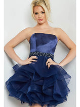 Jovani 22901 - Strapless Beaded Waist Cocktail Dress