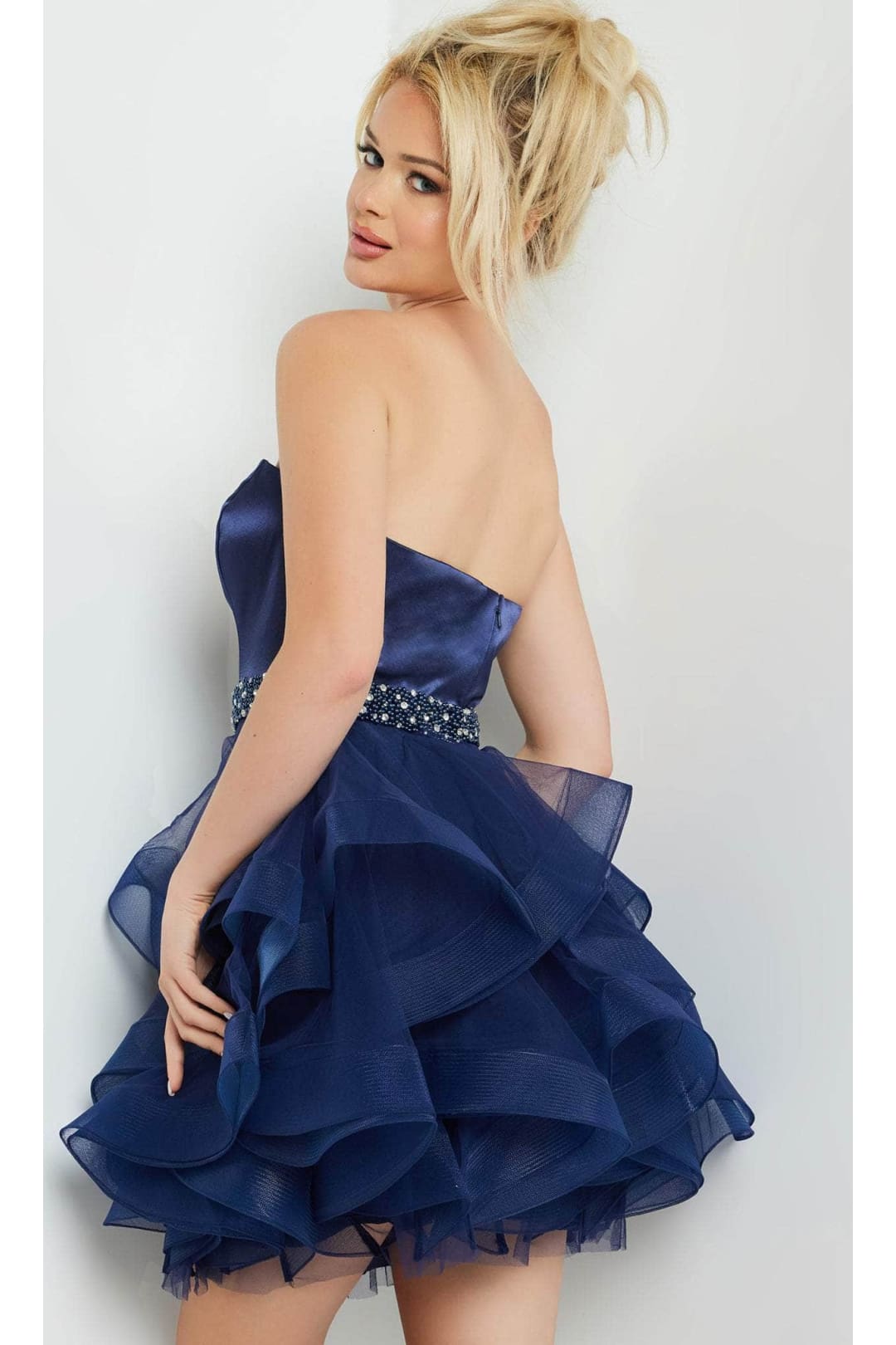 Jovani 22901 - Strapless Beaded Waist Cocktail Dress - Prom