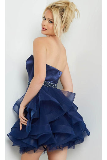 Jovani 22901 - Strapless Beaded Waist Cocktail Dress - Prom