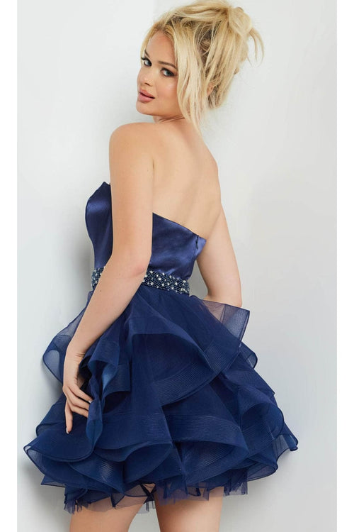 Jovani 22901 - Strapless Beaded Waist Cocktail Dress - Prom