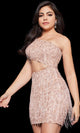 Jovani - 22940 One-Sleeve Cocktail Dress with Embellishments - Prom