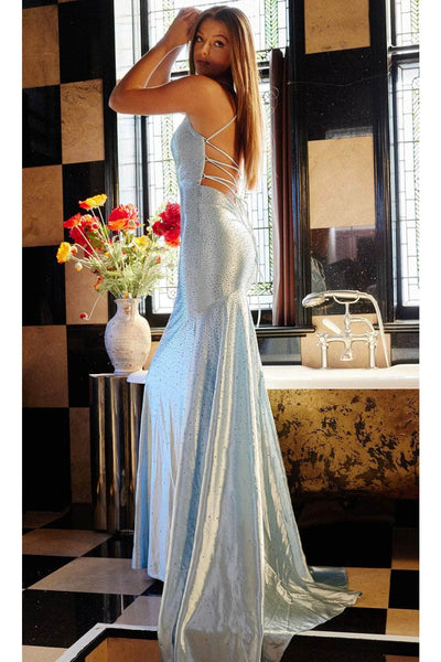 Jovani 23010 - Jewel Embellished Trumpet Prom Dress - Prom