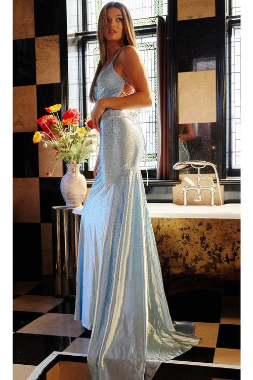 Jovani 23010 - Jewel Embellished Trumpet Prom Dress - Prom