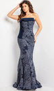 Jovani 23031 - Elegant Strapless Lace Evening Dress - Prom