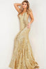 Jovani 23076 - Asymmetric Sequin Mermaid Prom Dress - Prom