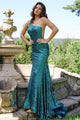 Jovani 23076 - Asymmetric Sequin Mermaid Prom Dress - Prom