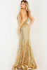 Jovani 23079 - Prom Gown with Sequined Illusion Side - Prom