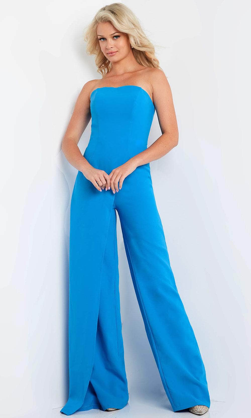 Jovani 23082 - Strapless Drapes Evening Jumpsuit - Prom