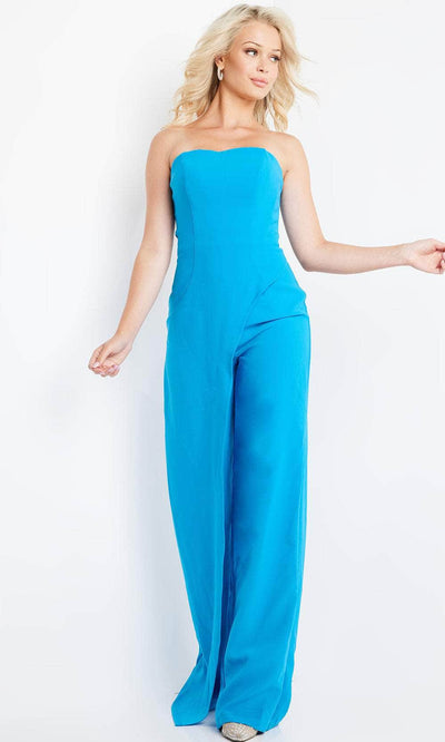 Jovani 23082 - Strapless Drapes Evening Jumpsuit - Prom