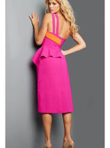 Jovani 23153 - Sleeveless Crisscross Halter After-Prom Dress