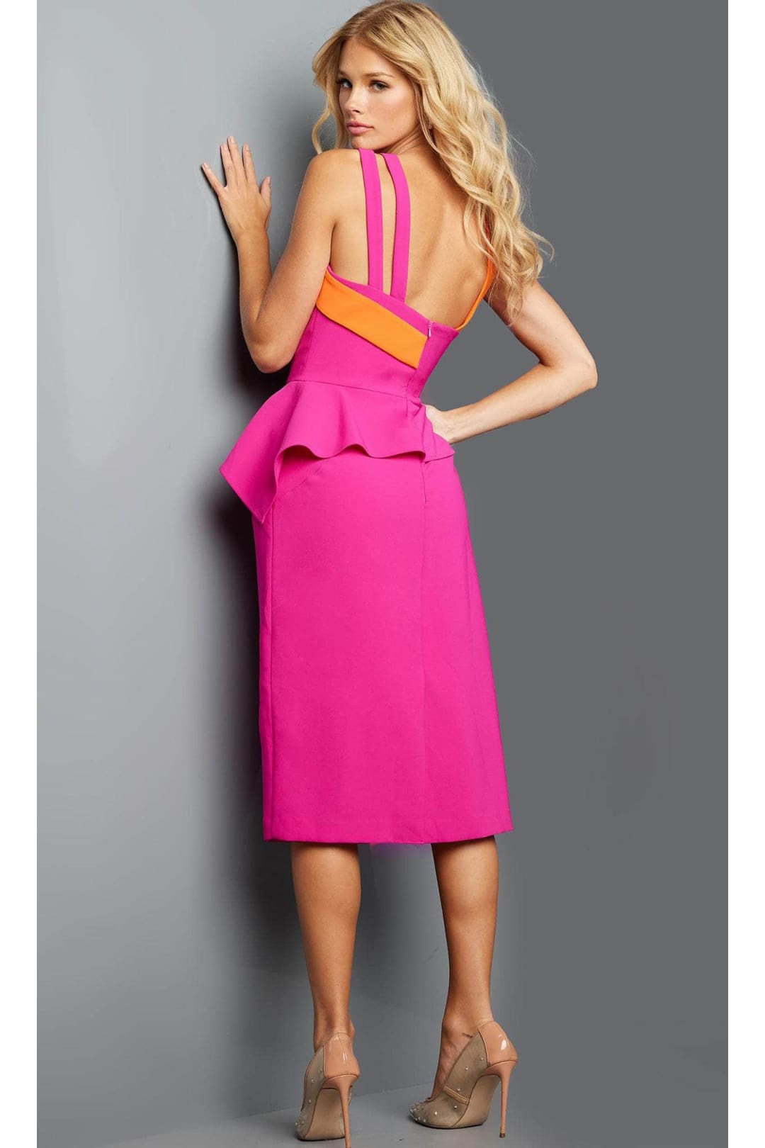 Jovani 23153 - Sleeveless Crisscross Halter After-Prom Dress - Prom