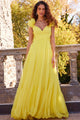 Jovani 23322 - A-Line Prom Dress with Ruffled Shoulder Details - Prom