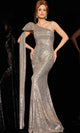 Jovani 23355 - One Shoulder Shimmer Evening Gown - Prom