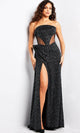 Jovani 23388 - Evening Gown with Straight-Across Neckline - Prom