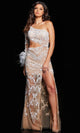 Jovani 23528 - Asymmetrical Neck Embellished Dress - Prom