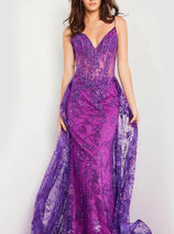Jovani 23530 - Prom Dress with Embellished Overskirt