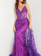 Jovani 23530 - Prom Dress with Embellished Overskirt