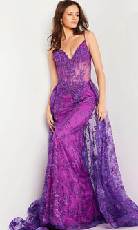 Jovani 23530 - Prom Dress with Embellished Overskirt - Prom