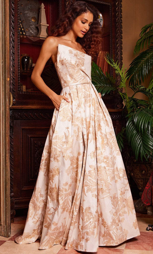 Jovani 23625 - Strapless A-Line Evening Gown - Prom