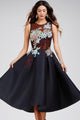 Jovani 23695 - Vibrant Multi-Colored Sheer Jewel A-Line Dress - Prom