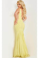 Jovani 23701 - Jersey Prom Dress with Plunging Neckline - Prom