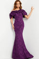 Jovani 23847 - Off-Shoulder Floral Evening Dress - Prom