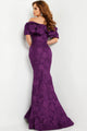 Jovani 23847 - Off-Shoulder Floral Evening Dress - Prom